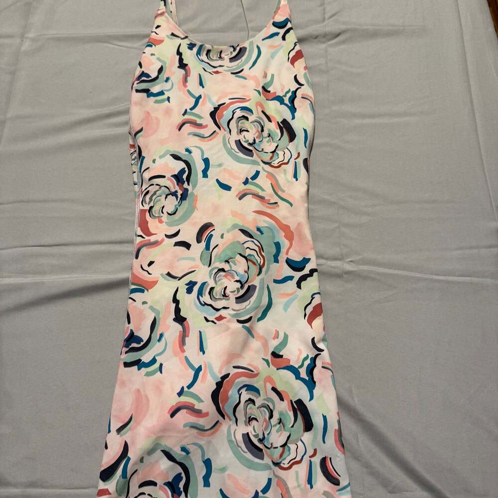 Athleta Infinity Printed Sleeveless Dress In Elegance Pink Floral